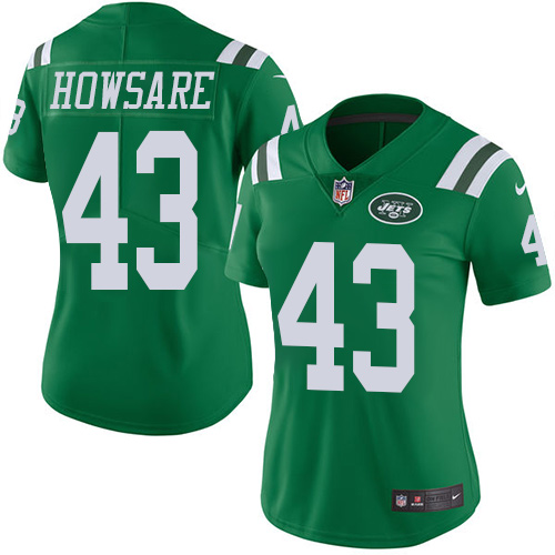 Women's Limited Julian Howsare Nike Jersey Green - #43 Rush NFL New York Jets